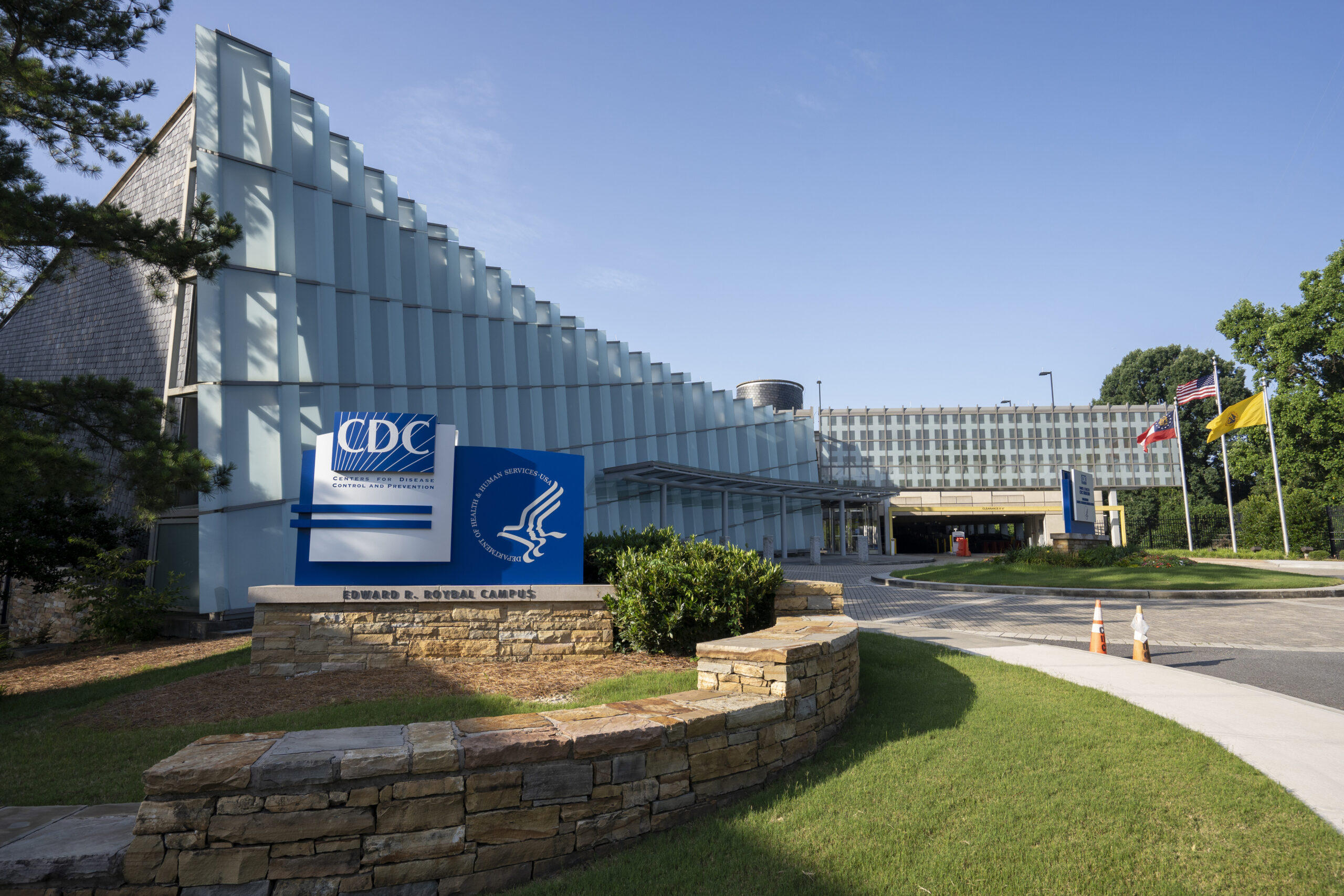 CDC Headquarters Atlanta, GA, USA - June 15, 2022: Exterior view of the David J. Sencer CDC Museum at the Edward R. Roybal campus, the headquarters of the Centers for Disease Control and Prevention (CDC) in Atlanta, Georgia. CDC is the national public health agency of the United States, under the Department of Health and Human Services (HHS).